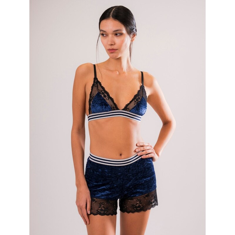 Caramì Lingerie & Activewear Made in Italy Shorts Velluto Blu