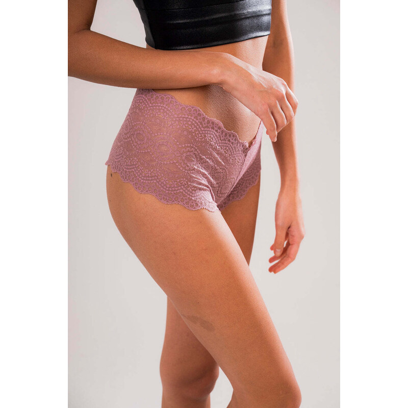 Caramì Lingerie & Activewear Made in Italy Culotte in pizzo Rosa