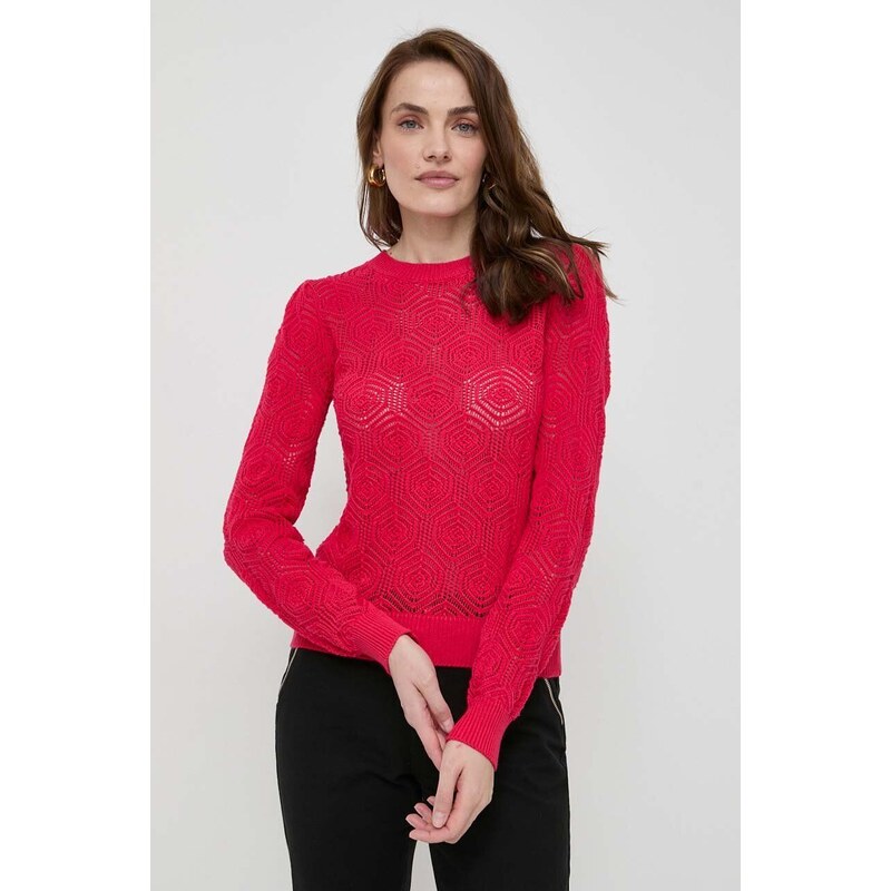Morgan maglione in cotone colore rosso