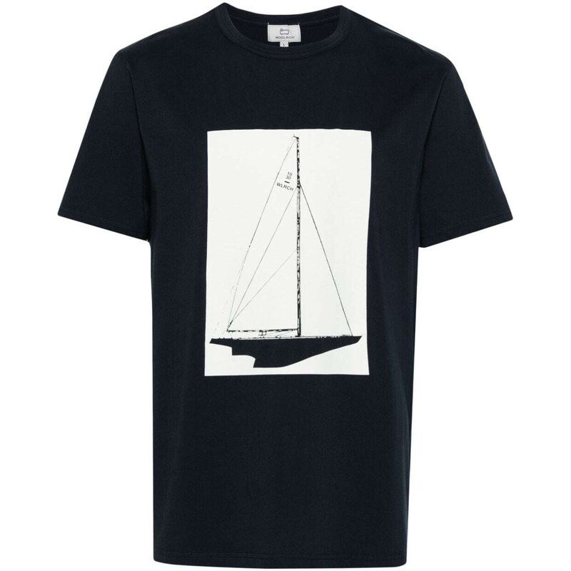 Woolrich T-shirt boat blu