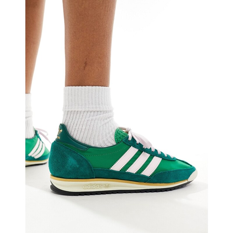 adidas Originals - SL 72 OG - Sneakers verdi e lilla-Multicolore