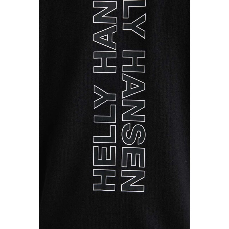 Helly Hansen felpa uomo colore nero con cappuccio con applicazione 53251