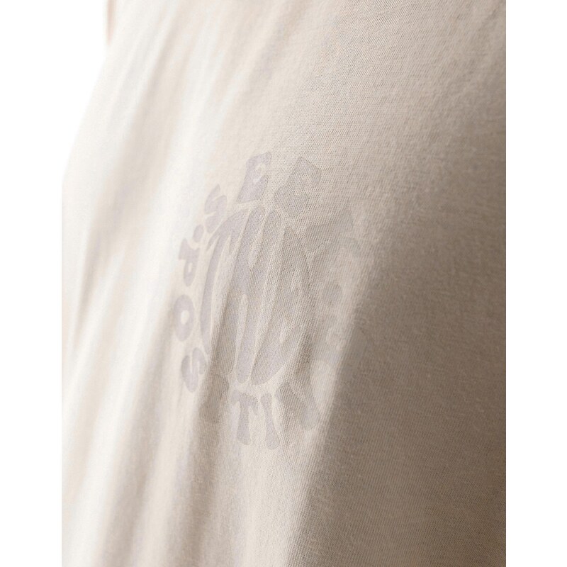 New Look - T-shirt oversize color crema con stampa "Seek Positive"-Bianco