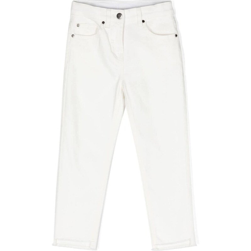 STELLA MCCARTNEY KIDS Jeans bianchi vita media