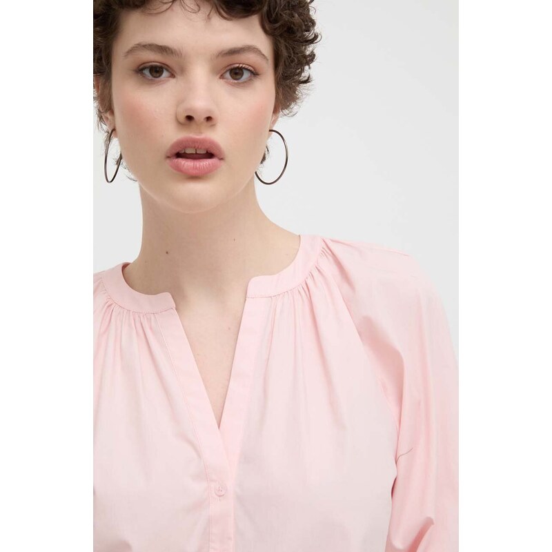 Desigual camicia in cotone GISELLE donna colore rosa 24SWBW12