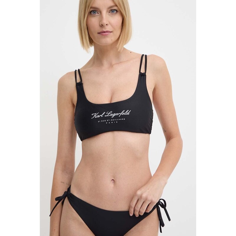 Karl Lagerfeld top bikini colore nero