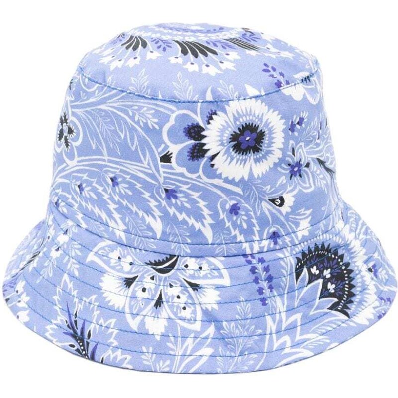 ETRO KIDS Cappello bucket azzurro stampa paisley