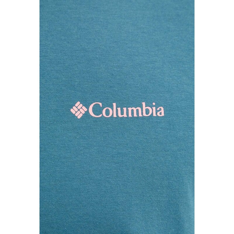 Columbia t-shirt in cotone North Cascades uomo colore turchese 1834041
