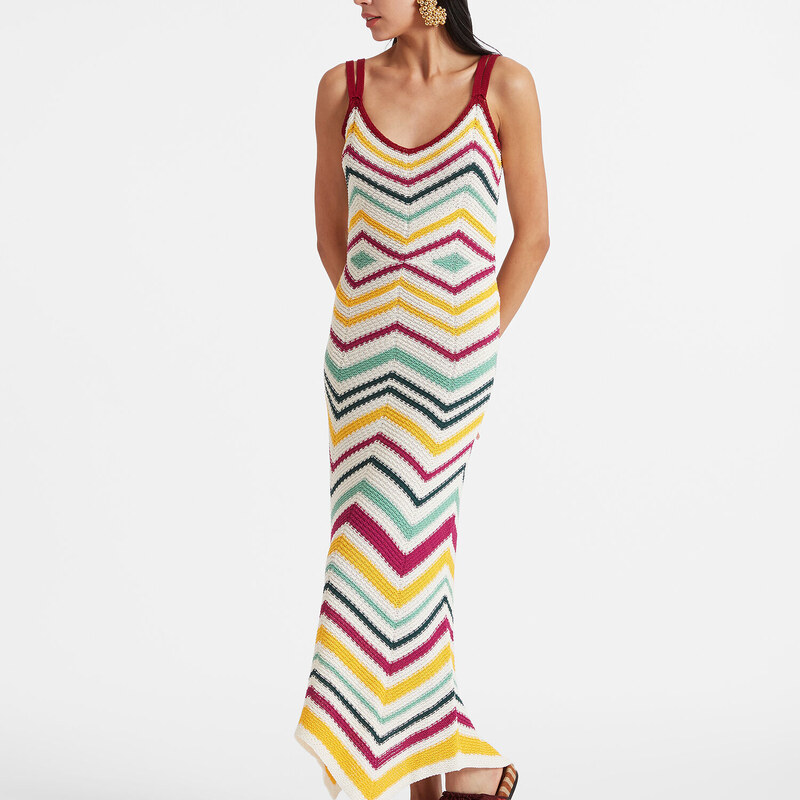 La DoubleJ Dresses gend - Dazzling Knit Dress Multicolor L 100% Cotton