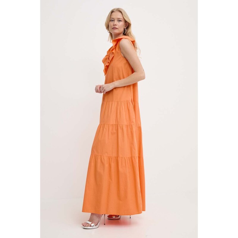 Silvian Heach vestito in cotone colore arancione