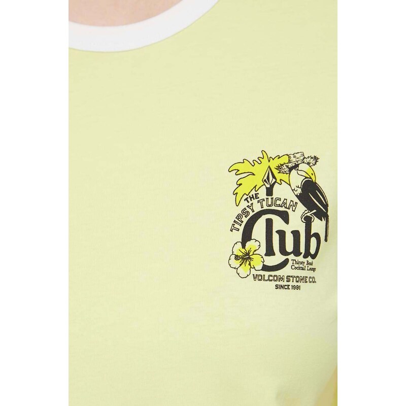 Volcom t-shirt in cotone donna colore giallo