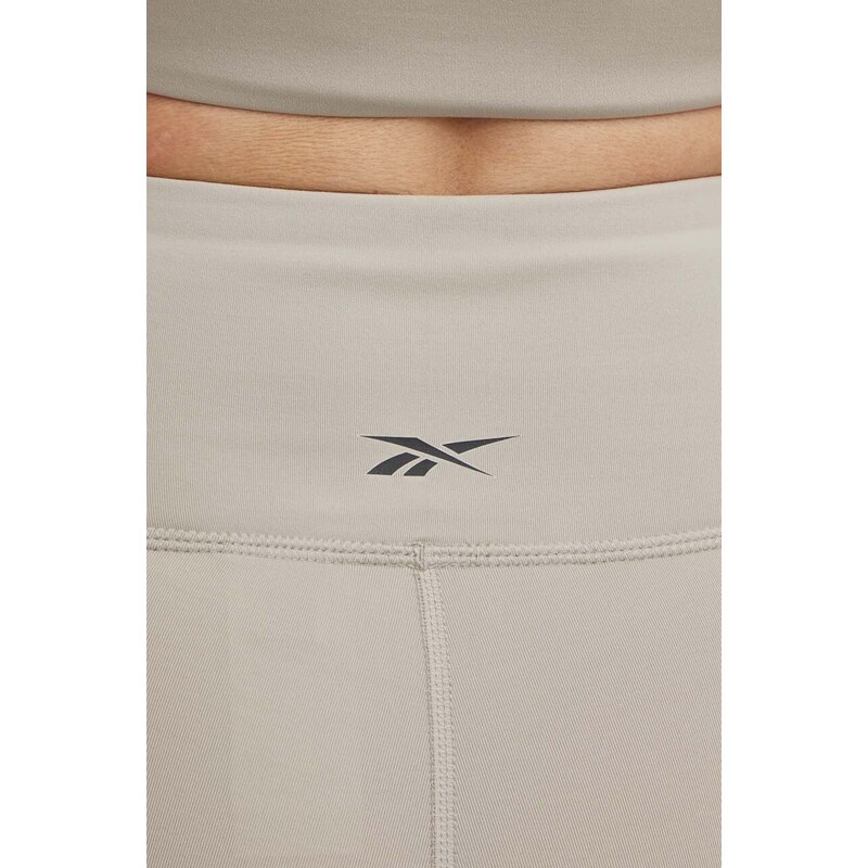 Reebok pantaloncini da allenamento LUX Collection colore beige 100076151