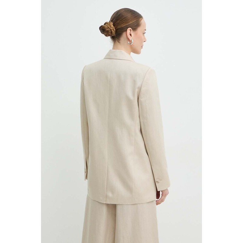 Ivy Oak giacca in lino colore beige IO119095