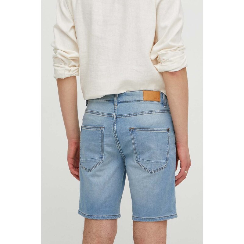 Solid pantaloncini di jeans Ryder uomo colore blu