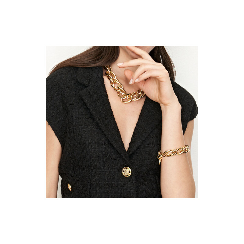 Bracciale Unoaerre Donna in bronzo dorato catena spiga 1865