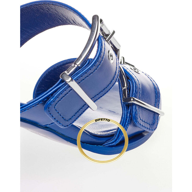 Alexander McQueen Sandalo con Fibbia 36½ Blu 2000000003986