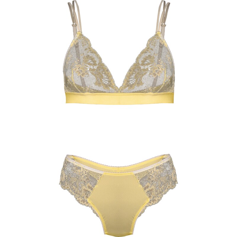Caramì Lingerie & Activewear Made in Italy Slip Federica Pizzo Giallo