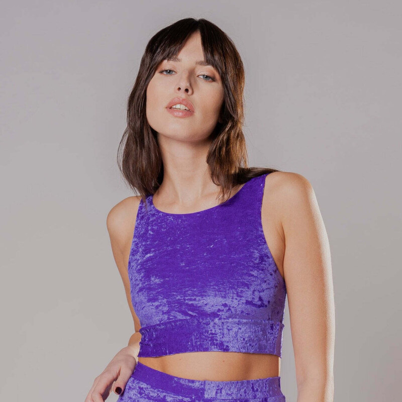 Caramì Lingerie & Activewear Made in Italy Top Velluto Viola