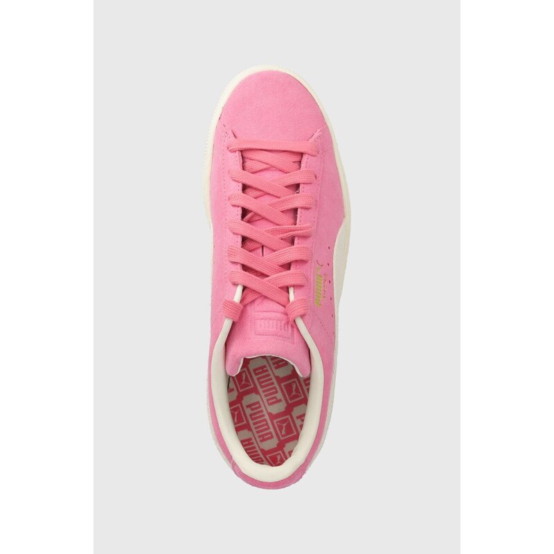 Puma sneakers in camoscio Suede Neon colore rosa 396507