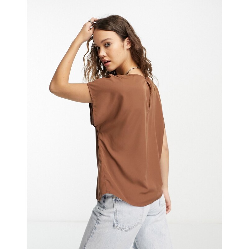 Vero Moda - T-shirt a maniche corte marrone-Multicolore
