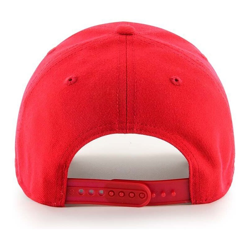 47brand berretto da baseball in cotone MLB New York Yankees colore rosso con applicazione B-BRMPS17WBP-RD