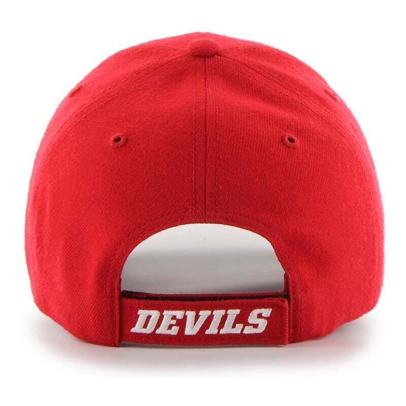 47brand cappello con visiera con aggiunta di cotone NHL New Jersey Devils colore rosso con applicazione H-MVP11WBV-RD