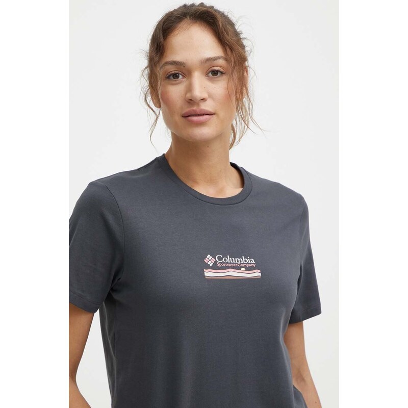 Columbia t-shirt in cotone Boundless Beauty donna colore grigio 2036581
