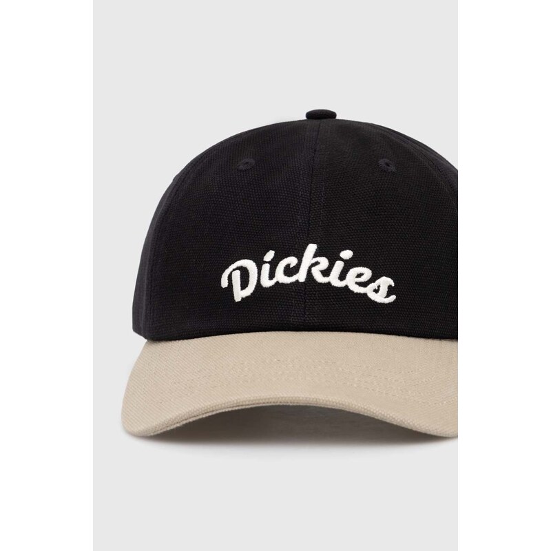 Dickies berretto da baseball in cotone KEYSVILLE CAP colore nero con applicazione DK0A4YPA