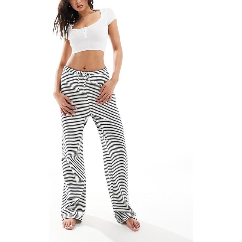 4th & Reckless - Mabel - Pantaloni in jersey blu a righe