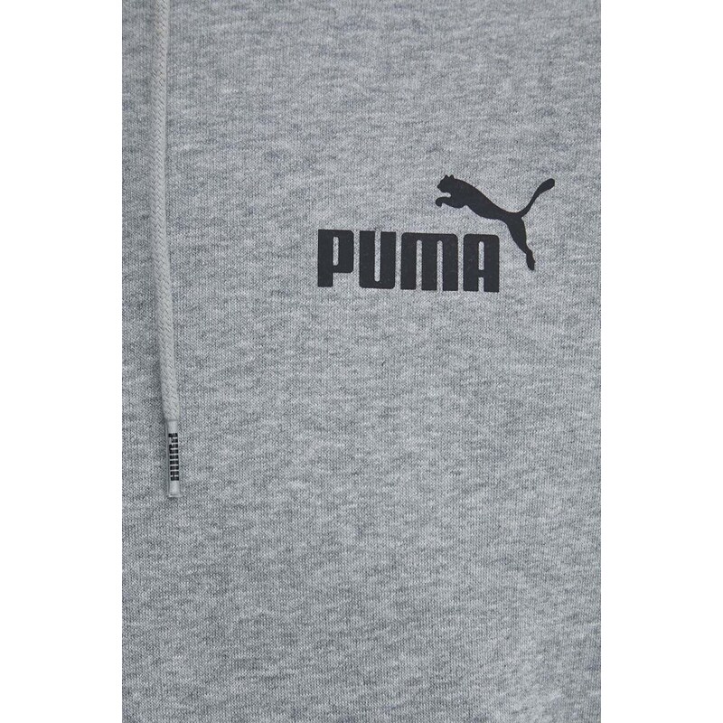 Puma felpa uomo colore grigio con cappuccio
