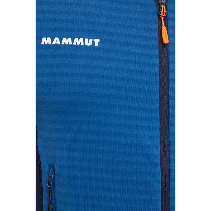 Mammut felpa da sport Taiss Light colore blu con applicazione