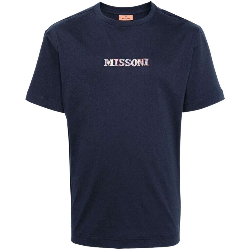 Missoni T-shirt blu logotype