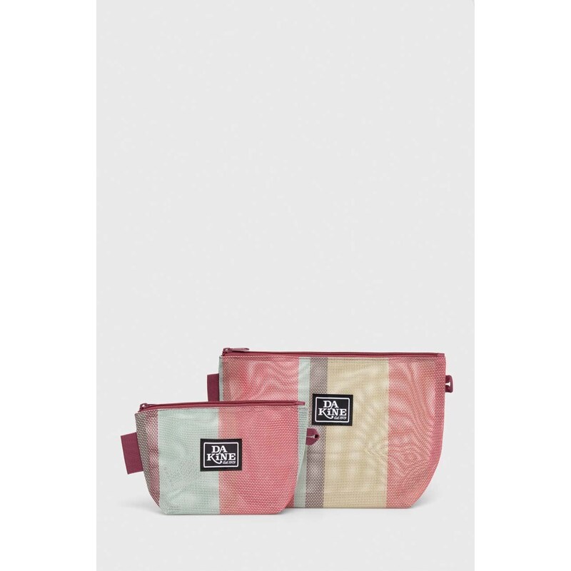 Dakine borsa da toilette MESH POUCH SET pacco da 2 colore rosa 10004085