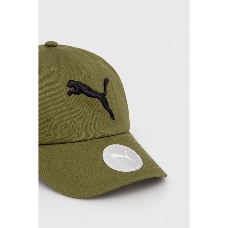 Puma berretto da baseball in cotone colore verde con applicazione 024587
