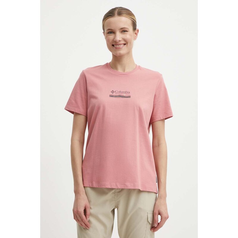 Columbia t-shirt in cotone Boundless Beauty donna colore rosa 2036581