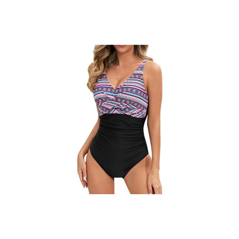 Costume Controllo Pancia Senza Schienale Costume Da Bagno Intero Donna Push Up - Vita Alta, Spalline Regolabili, Contenitivo, In Nylon/Elastan Costume Nuoto Donna