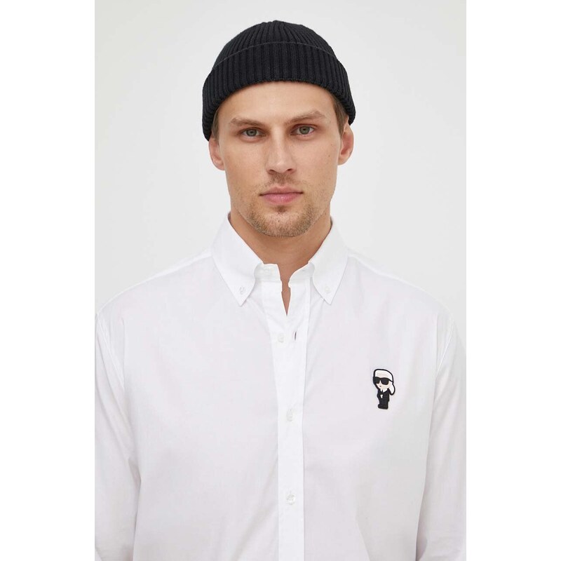 Karl Lagerfeld camicia uomo colore bianco