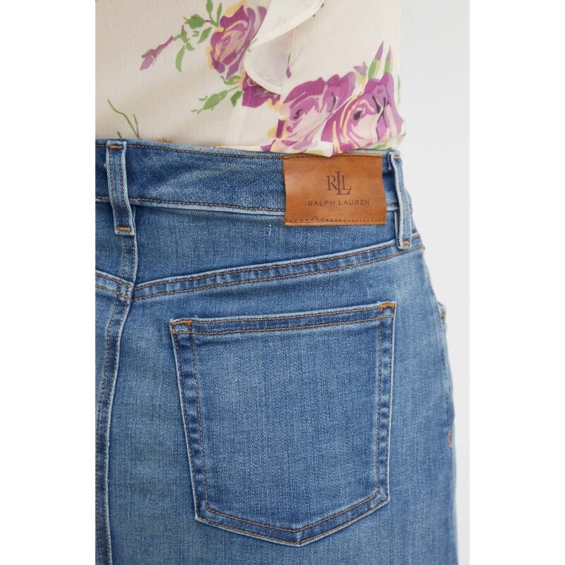 Lauren Ralph Lauren gonna di jeans colore blu 200817846