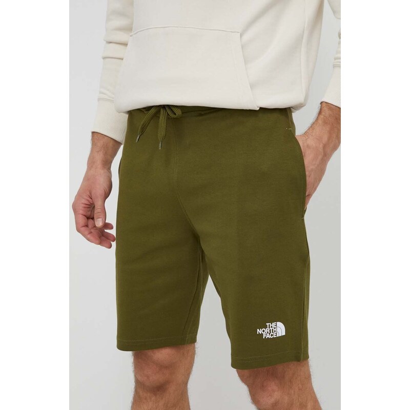 The North Face pantaloncini in cotone colore verde NF0A3S4FPIB1