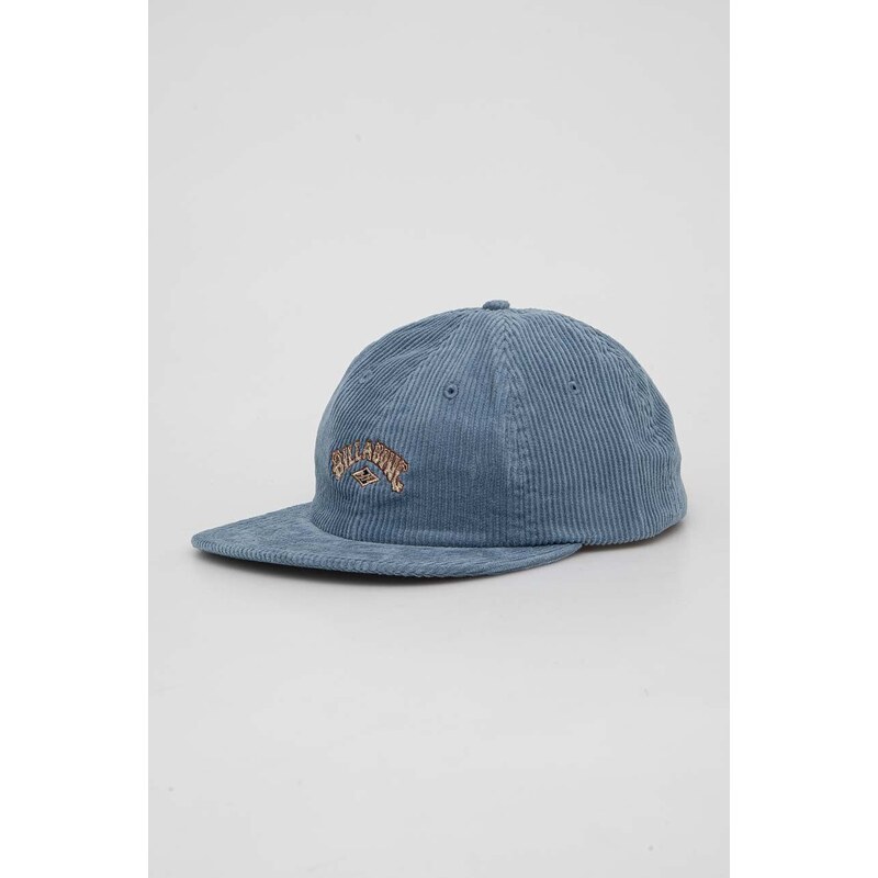 Billabong cappello con visiera in velluto a coste colore blu con applicazione EBYHA00127