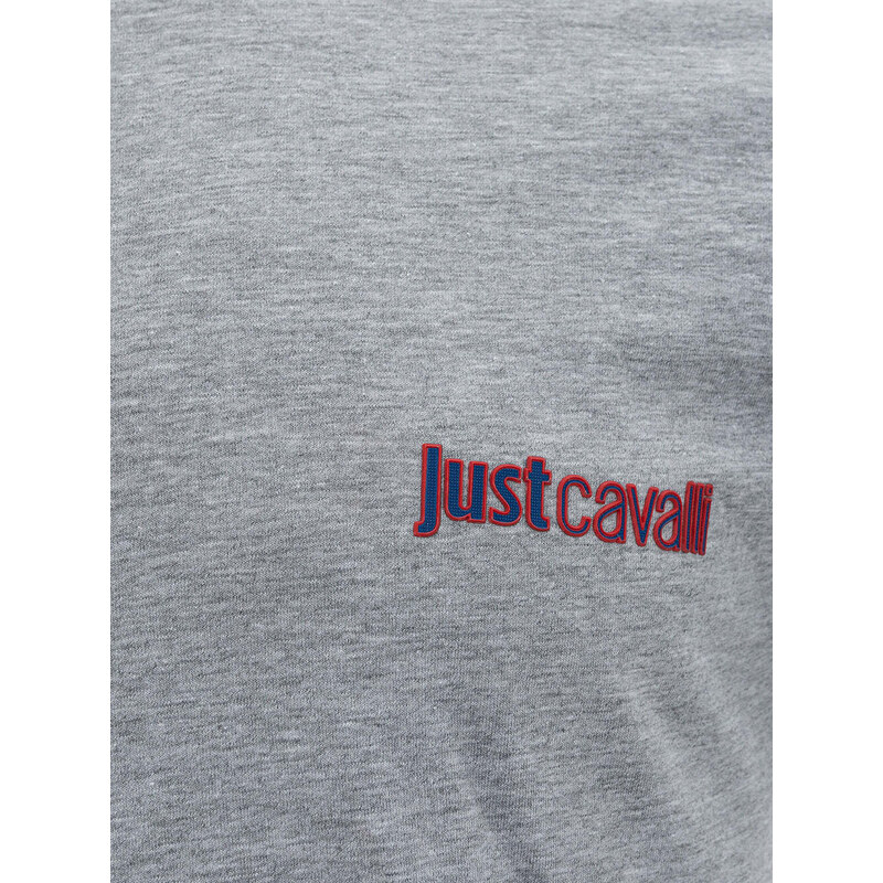 T-Shirt in Cotone Grigia Just Cavalli 48 Grigio 2000000015385