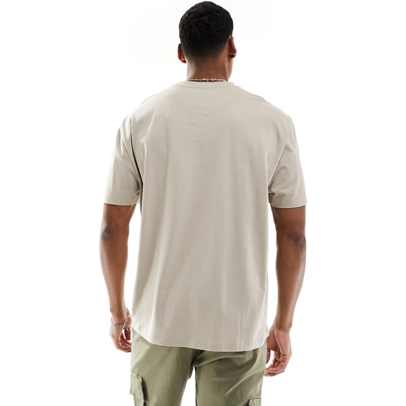 ASOS DESIGN - T-shirt comoda color pietra-Neutro