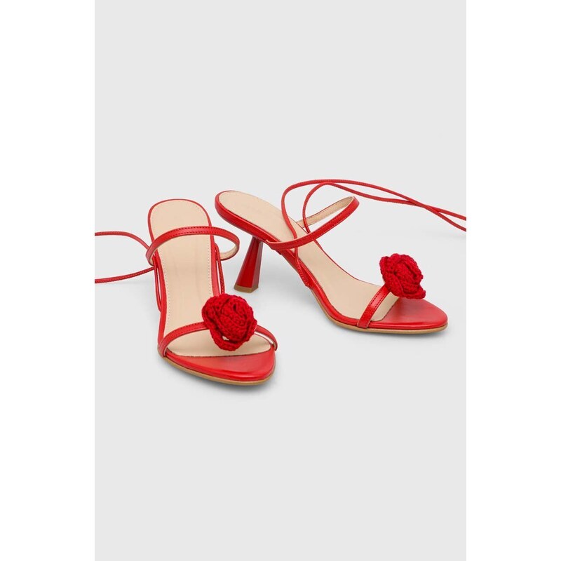Alohas sandali in pelle Kendra colore rosso S100280.01