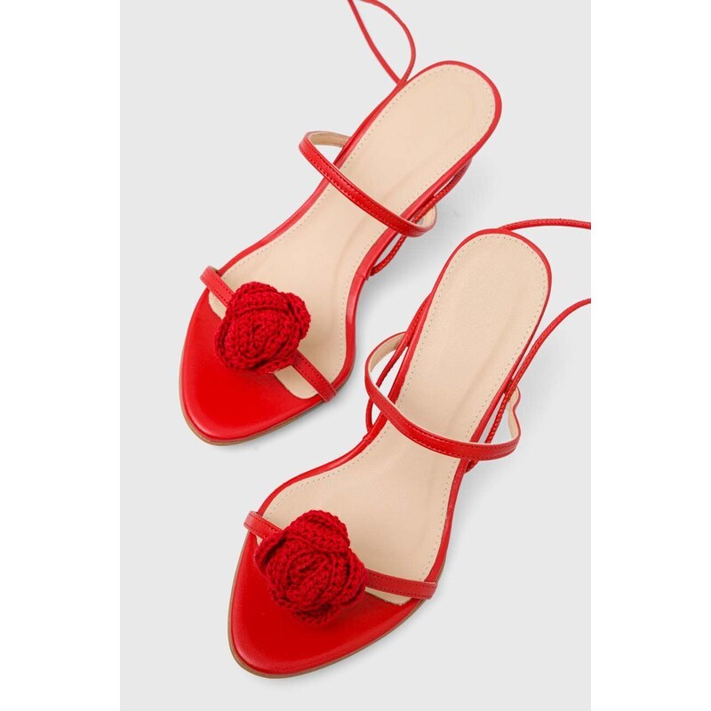 Alohas sandali in pelle Kendra colore rosso S100280.01