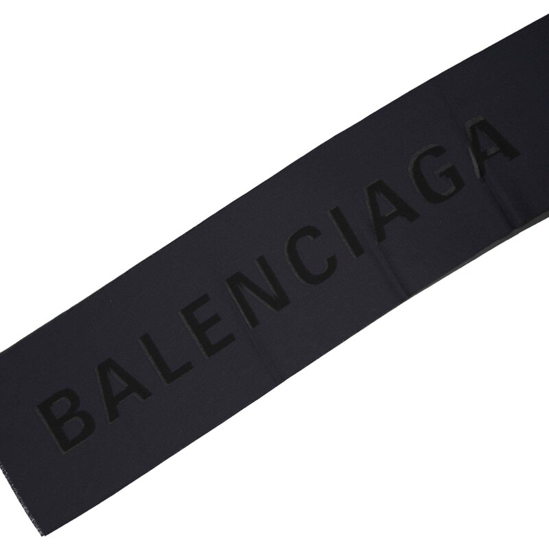 Balenciaga Logo Wool Scarf