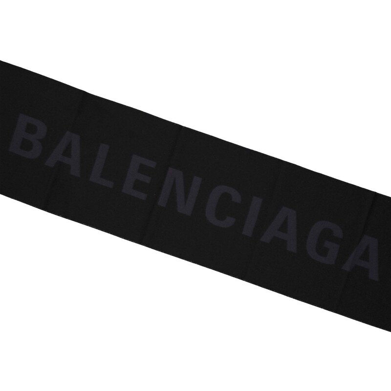 Balenciaga Logo Wool Scarf