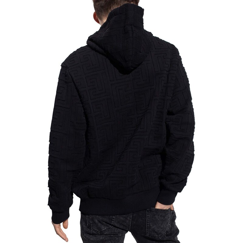 Balmain Monogrammed Hooded Sweatshirt