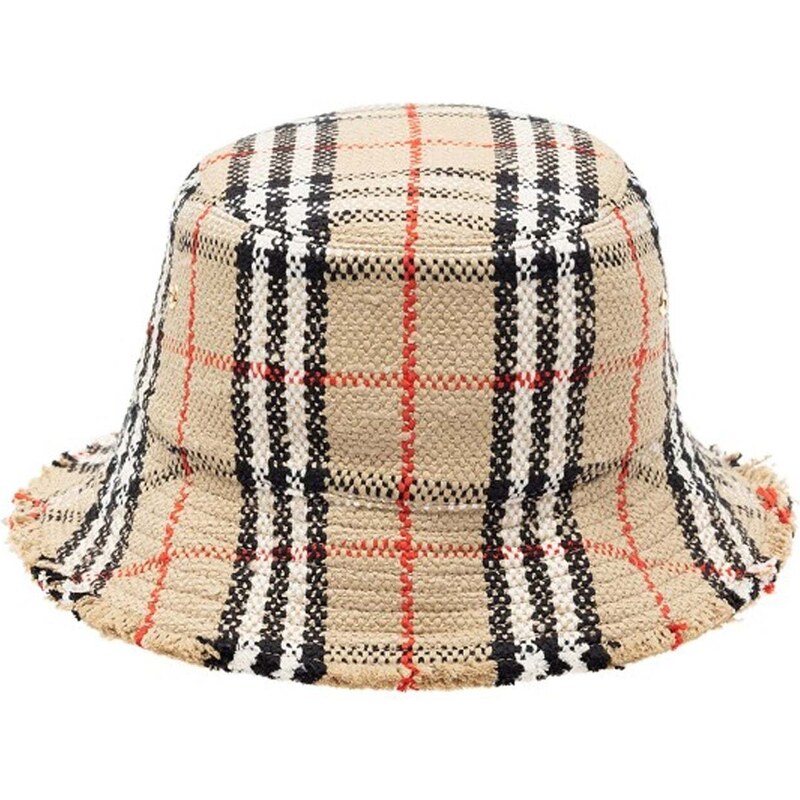 BURBERRY Check Bouclé Bucket Hat