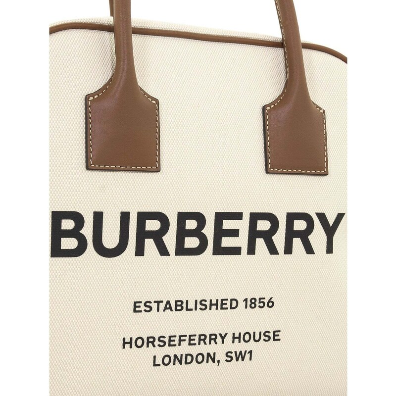 Burberry Cube Horseferry Canvas Satchel Bag