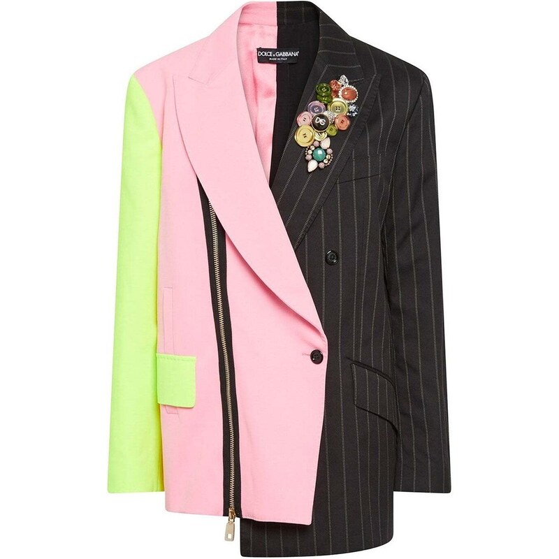Dolce & Gabbana Double-Breasted Patchwork Jacket